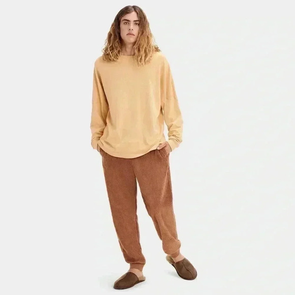 UGG MENS LOUNGEWEAR LIONEL FAUX JOGGERS SHERPA PANTS SIZE L - Picture 1 of 7